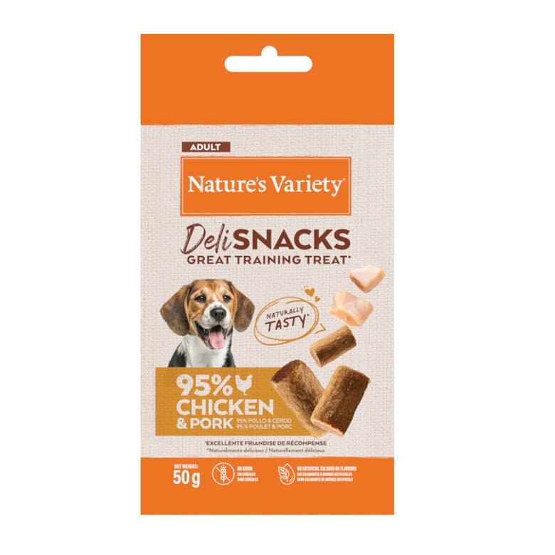 Nature_s Variety Bocaditos Deli Snacks Adult Pollo y Cerdo para perros
