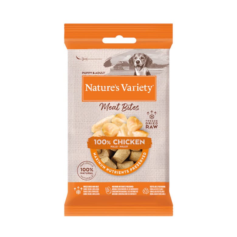 Nature_s Variety Bocaditos Meat Bites Pollo Liofilizado para perros