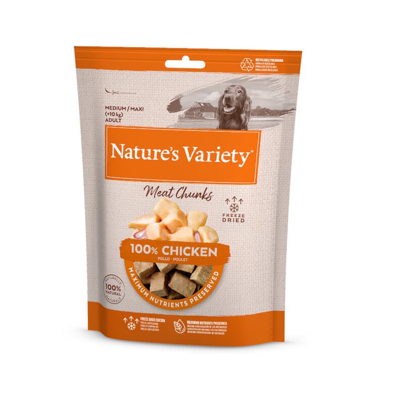 Nature_s Variety Meat Chunks Pollo Liofilizado para perros
