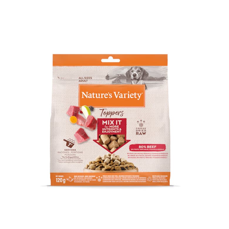Nature_s Variety Toppers Buey Liofilizado para perros