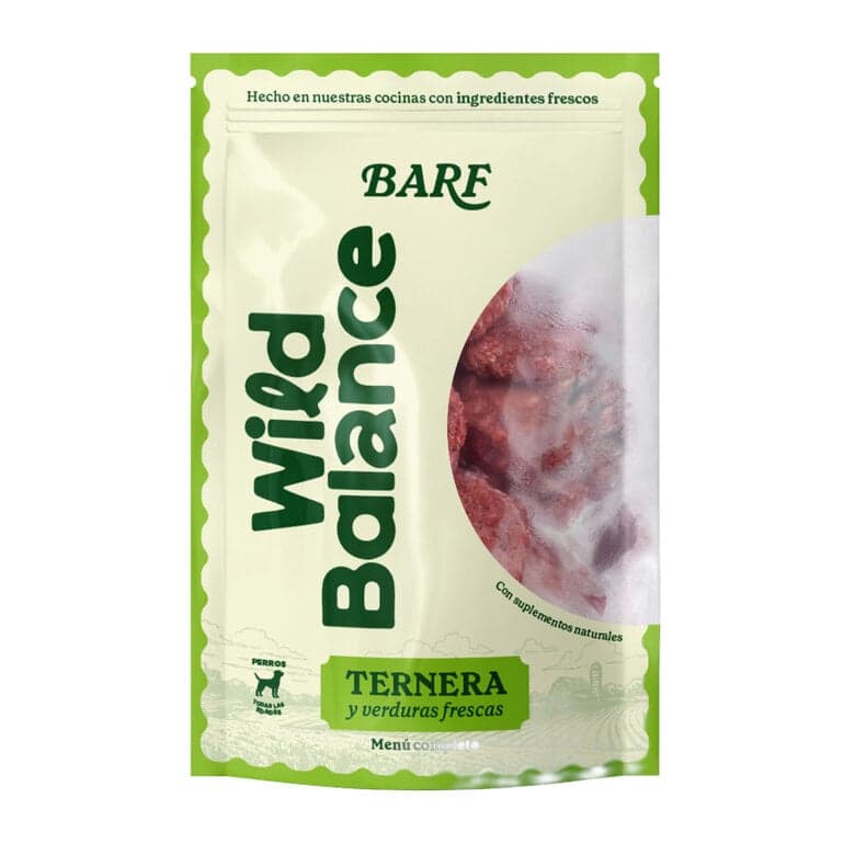 Wild Balance Barf Menú ternera y verduras comida congelada para perros