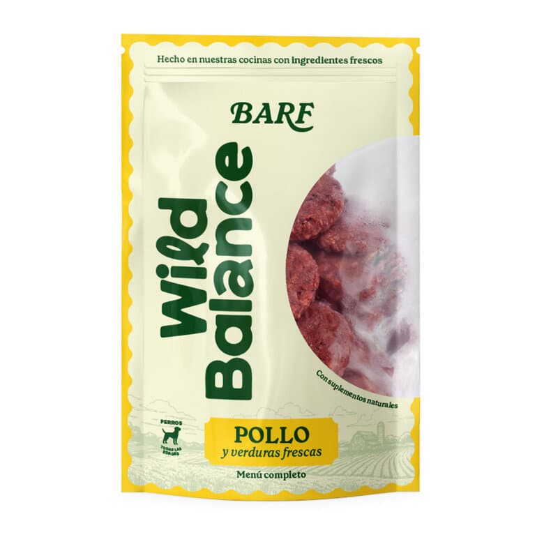 Wild Balance Menú Barf pollo y verduras comida congelada para perros