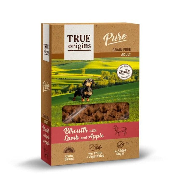 True Origins Pure Adult Cordero y Manzana Galletas para perros